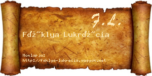 Fáklya Lukrécia névjegykártya
